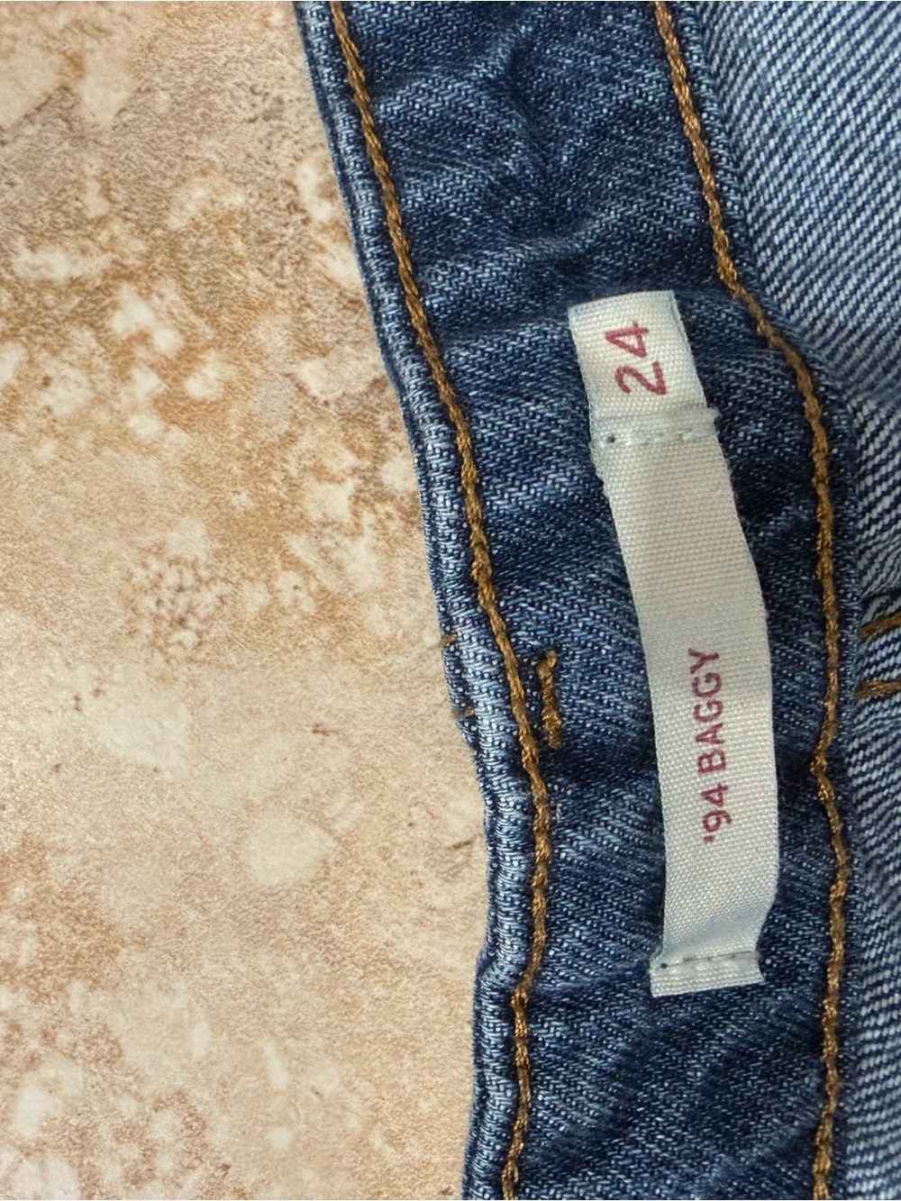 Levi's '94 Baggy Women’s Jeans - Blue with Gold Stitching